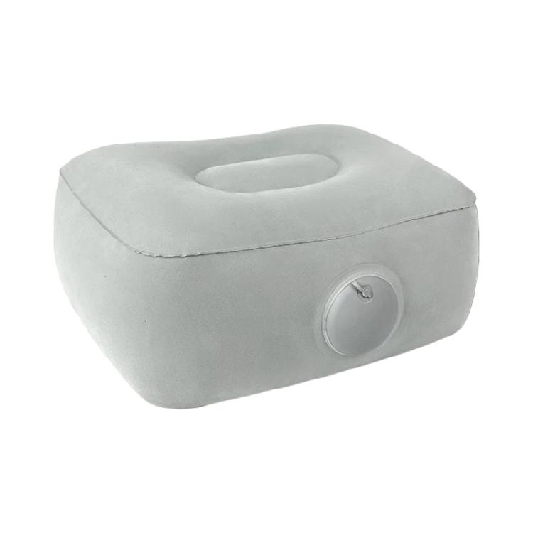 

Lightweight Inflatable Foot Rest Pillow for Improved Circulation and Comfort in Travel Home or Office Setting сірий