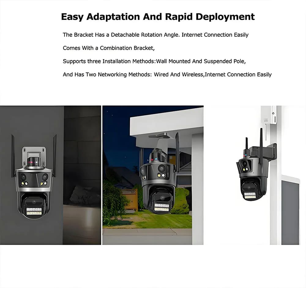 6K 12MP HD PTZ Wifi Surveillance Camera Outdoor 360 Vigilancia Wireless Waterproof Cctv Security Protection External IP Cameras