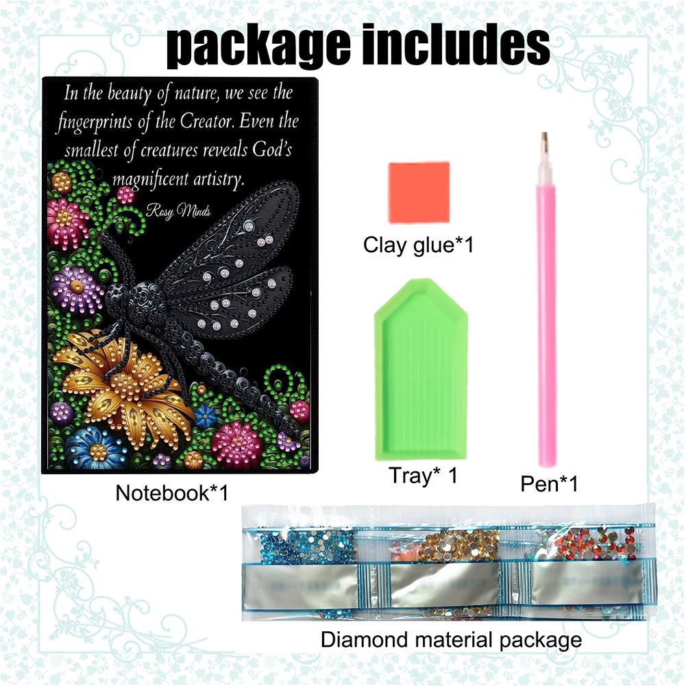 DIY Diamond Notebook Art Diary Book Journal Notebook 60 Pages Diamond Art Notebook Kits A5 for Adults Home Office Art Drawing