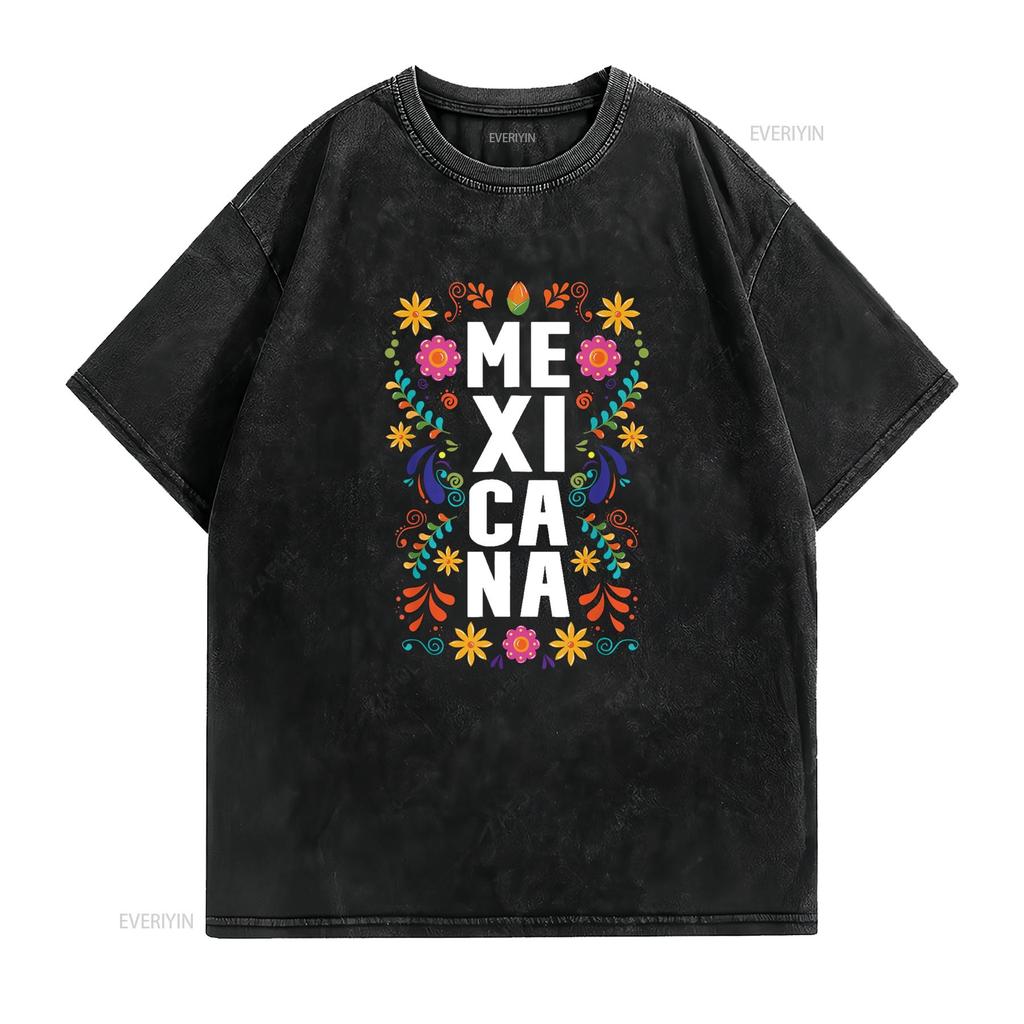 Mexicana Mexico T Shirt Vintage Washed Stretched Stylish Graphic Versatile Unisex Fashion Homme Designer Clothes Slightly
