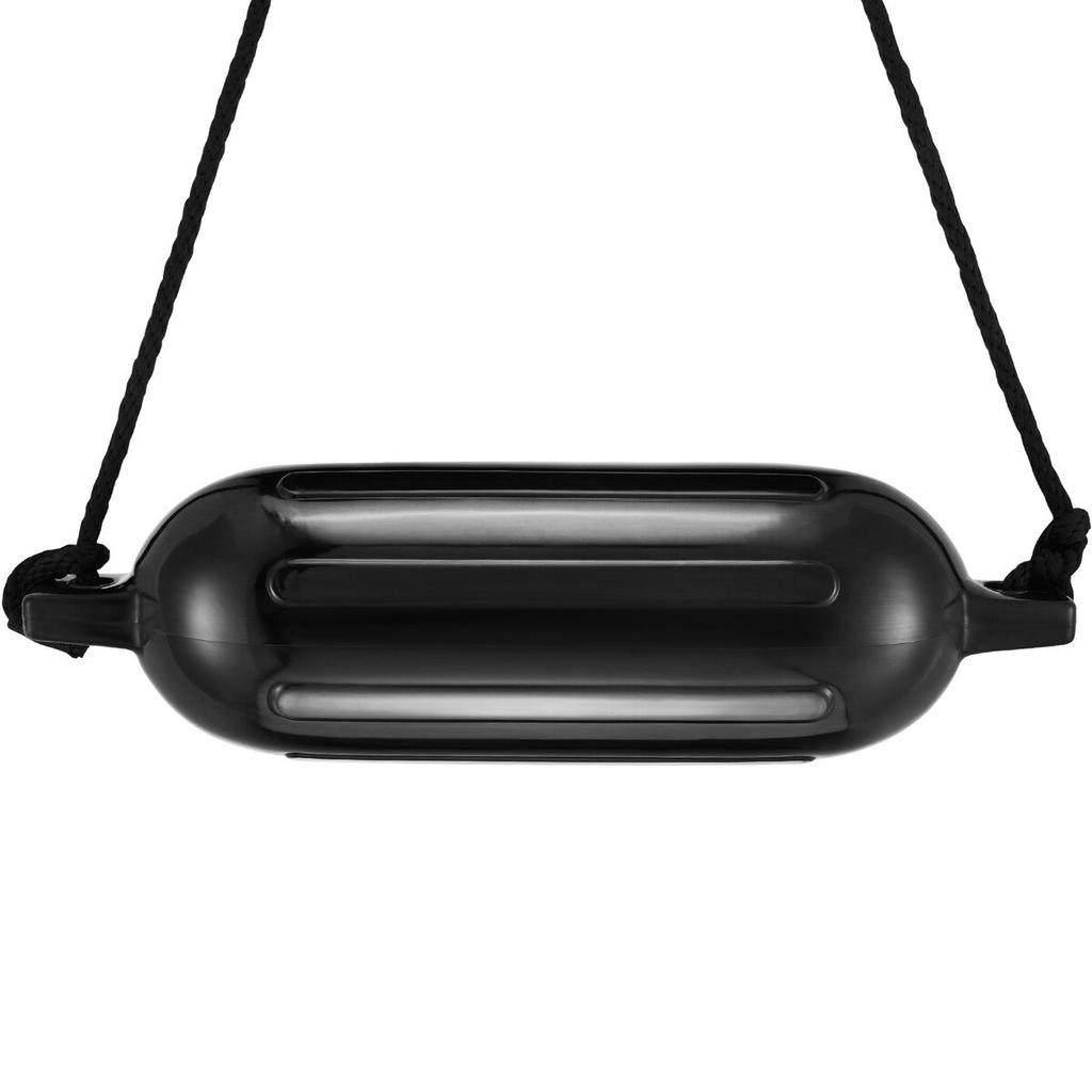 Bootsfender, 14 x 51 cm Bootsfender zum Anlegen, Aufblasbarer gerippter Fender mit Mittellöchern, Marine-Bootsliegeplatz-Fenderpuffer mit Luftpumpe, 4 Nadeln