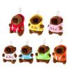 Lovely Hangings Decorations Sweet Plush Hoodies Capybara Keychain Pendant Keyring Decoration Bag Hangings Ornament