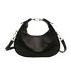 2025 new fashion crescent moon texture messenger bag niche design handbag casual simple temperament shoulder bag