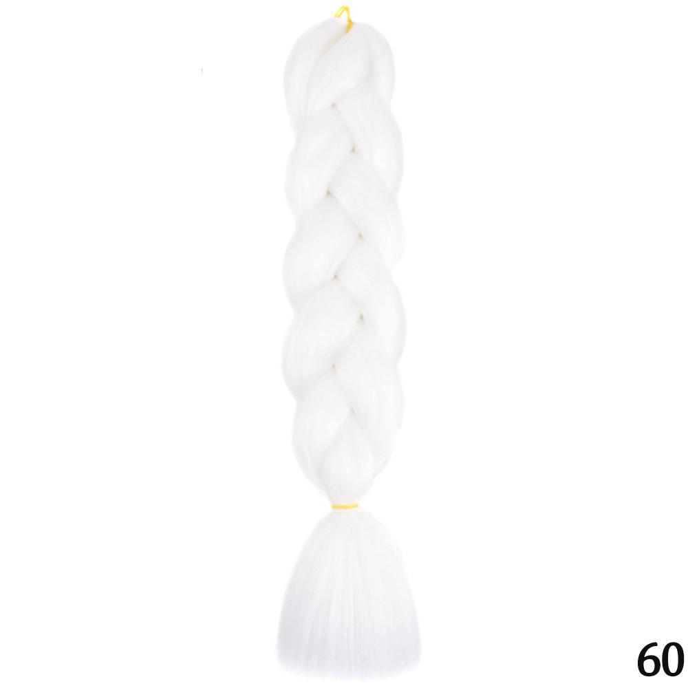 Jumbo flette 24 tommer syntetisk flette hår Ombre Jumbo hårforlengelse for kvinner DIY hårfletter Rosa Lilla Gul Grå