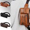 Men's Waist Bag Made of PU Material, Designed Very Cool, Suitable for Business Travel, Single-shoulder Bag