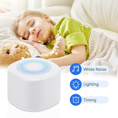 Mini White Noise Sound Machine Portable Baby Adult Sleep Aid with 10 Soothing Sound 7 Color Night Light Relieve Anxiety Insomnia