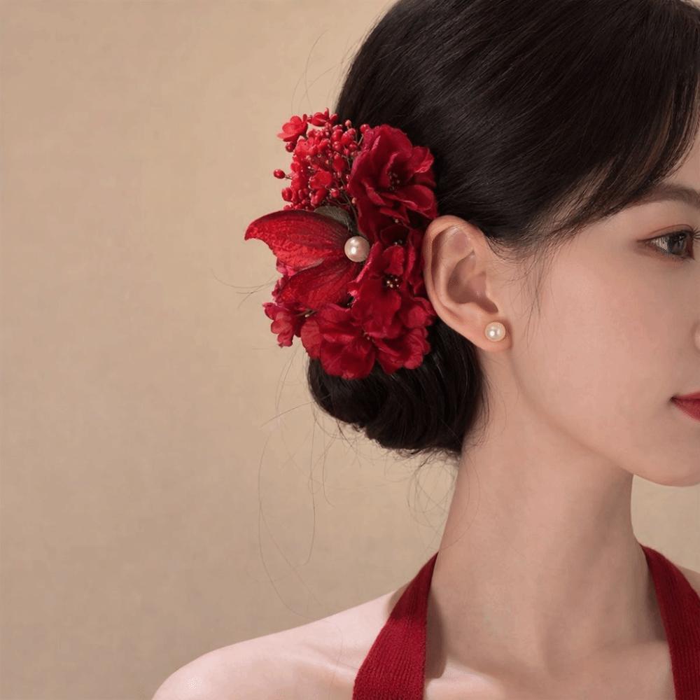 Butterfly Hanfu Hair Accessories Ancient Style Headdress Chinese Style Hair Clip Headpieces Side Clip Flower Hairpin Party