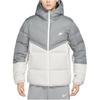 Nike Down Jackets Men's Gray Hooded Moderate Quilted Down Jacket DV1132-084