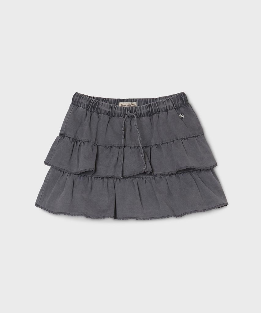 Who.A.U Dyeing Short Tiered Skirt / Whwhg1161F