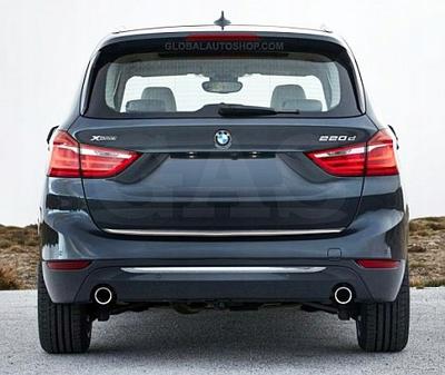 BMW 2 F46 Gran Tourer 2014+ Chrom-Kofferraumleiste - Heckklappen-Akzent - Premium Auto-Heckdetail - Glanzverstärker