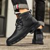 Autumn Men's Boots Are Comfortable High-top Martin Boots, New Retro Style, Heightened Platform-soled Motorcycle Toe Boots