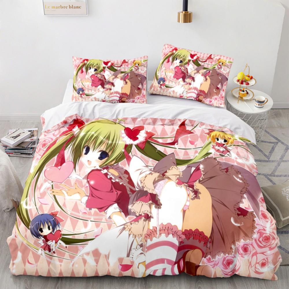 Anime Kotori Itsuka Cosplay Bedding Set Date Live Costume Duvet Cover Set Double King Twin Full Size Bed Linen Boys Adult Gift