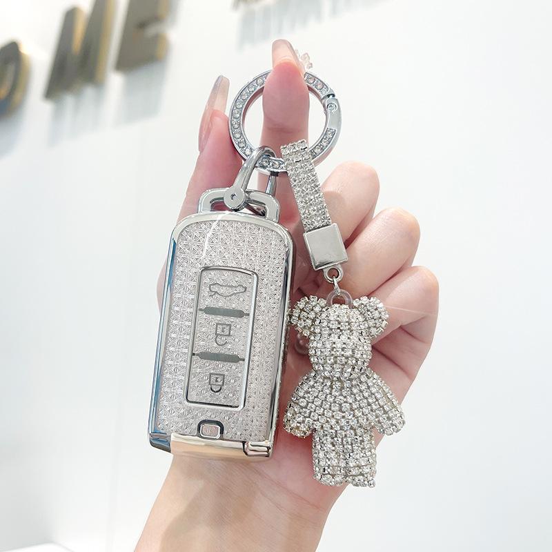 TPU Car Remote Key Cover Case Holder shell Chain Protector Fob For Mitsubishi Xpander Outlander ASX Pajero Eclipse Cross Montero