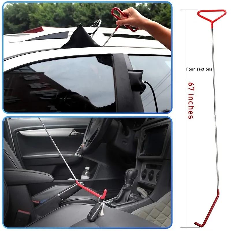 PWS New Open Car Door Tool Kit Inflatable Air Pump Auto Window Door Open Fixing Gripper Tools Long Reach Kits