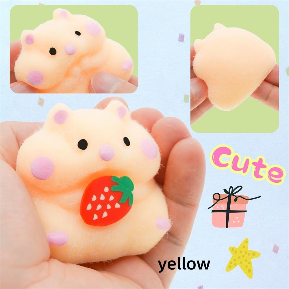 Taba Squishy Handmade Hamster Squeeze Toys Stress Relief Squishies Fidget Toys for Kids Party Favors Decompression Venting Toys