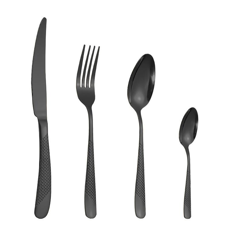 

Посуда из нержавеющей стали Creative Star Diamond, нож для западной еды/стейка, вилка и ложка, комплект посуды из четырех предметов