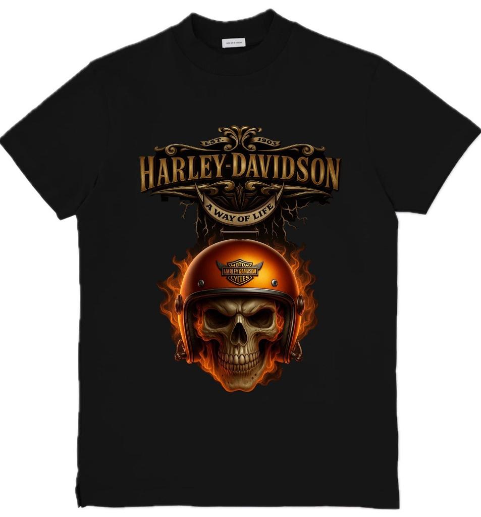 Harley-Davidson Geïnspireerd Grafisch Unisex T-shirt Adelaar Schedel Grafisch T-shirt S-3XL