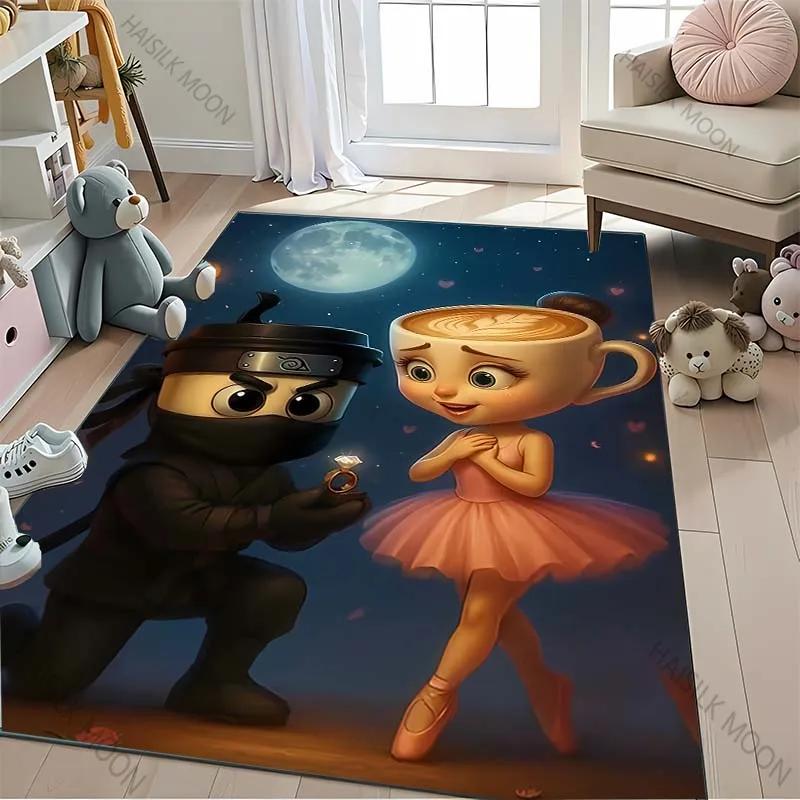 Exaggerated and Funny Creatures Italian Brainrot Theme Carpet Living Room Bedroom Bedside Bathroom Floor Mat Home Decor Rug Gift