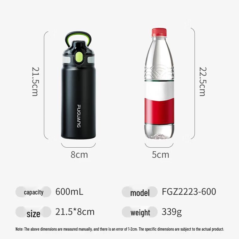 Fuguang 316L Insulated Water Bottle with Straw