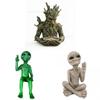Resin Cat Dog Alien Statue With Artistic Design For Home Decor And Gift Giving