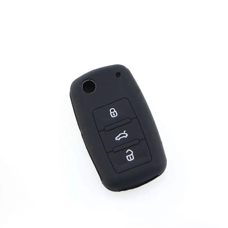Silicone Car Key Cover Case for Volkswagen Polo Passat B5 Golf 4 5 6 Tiguan Golf Crossfox Plus EOS Scirocco Beetle Interior Acc.