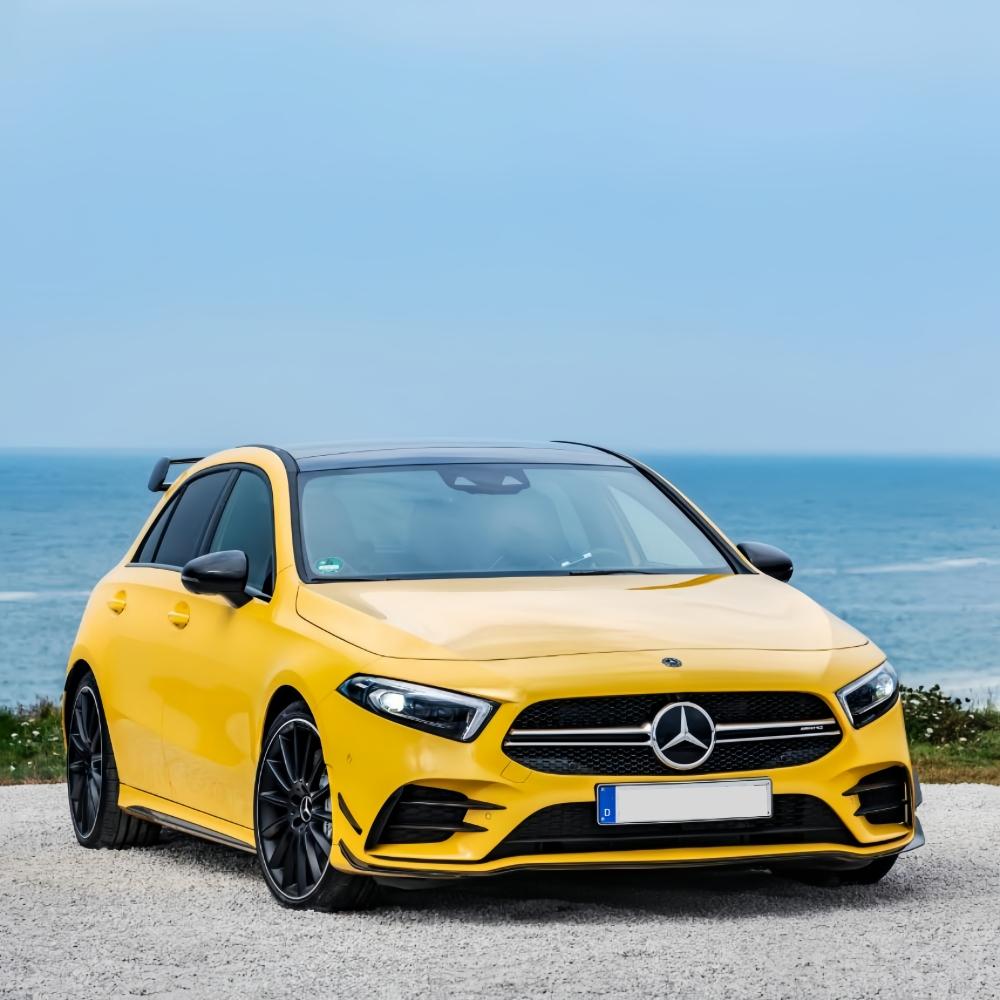 3Pcs Car Front Lower Bumper Lip Splitter Canard Trim For Mercedes-benz A Class V177 W177 A35 A180 A200 A220 A250 AMG 2019-2022
