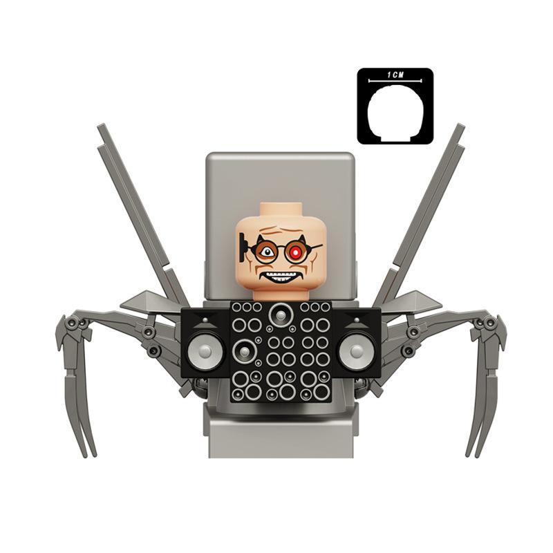 Building Block Toilet Man Monitoring Human Figure Titan Speaker And Tv Man Figure Assembly Play