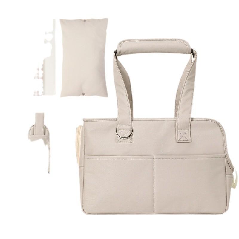 Portable Pet Carrier Bag Cats Dogs Cotton Linen Shoulder Crossbody Handheld Travel Winter
