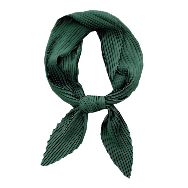 

Color Block Printed Silk Scarf 90cm Twill Scarf Korean Version Of The All- Large Square Scarf Sunscreen Shawl Headscarf Women ONE SIZE зелений
