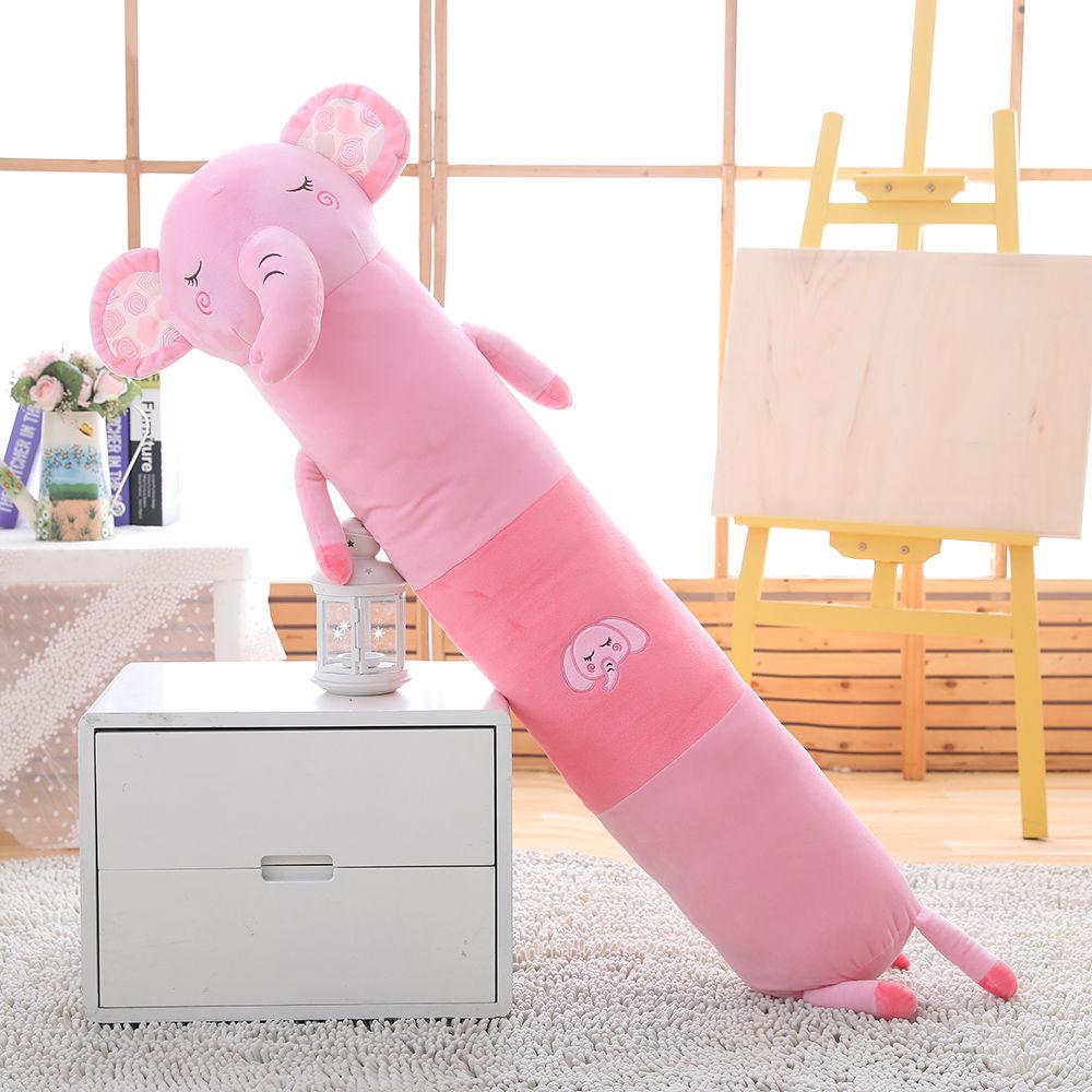 Long Strip Pute Sylindrisk Plysj Sovepute Avtagbar Vaskbar Seng Sovepute