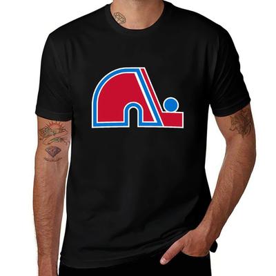 Camiseta Vintage con Logo de los Quebec Nordiques Camiseta de Manga Corta para Gimnasio y Ejercicio