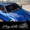 King of the Road Slogan Car Sticker Car Front Rear Windshield Self-Adhesive Vinyl Decal Waterproof Auto Decoration Accessories