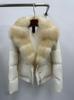 Winter New Goose Down Fox Fur Big Fur Collar Down Jacket Women's Short Fashion Thickened Warm and High Coat