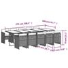 VidaXL Ensemble à Manger de Jardin avec Coussins 11 pcs, Table et Chaise de Terrasse, Meubles de Patio 3210575