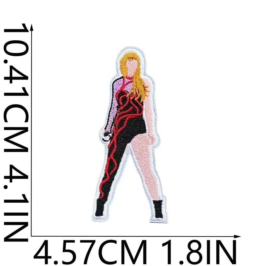 Taylor Singer Embroidery Cloth Sticker Rock Music Patch Sticker Guitar Player Computer Embroidery Label Bag Decoration Diy Sticker