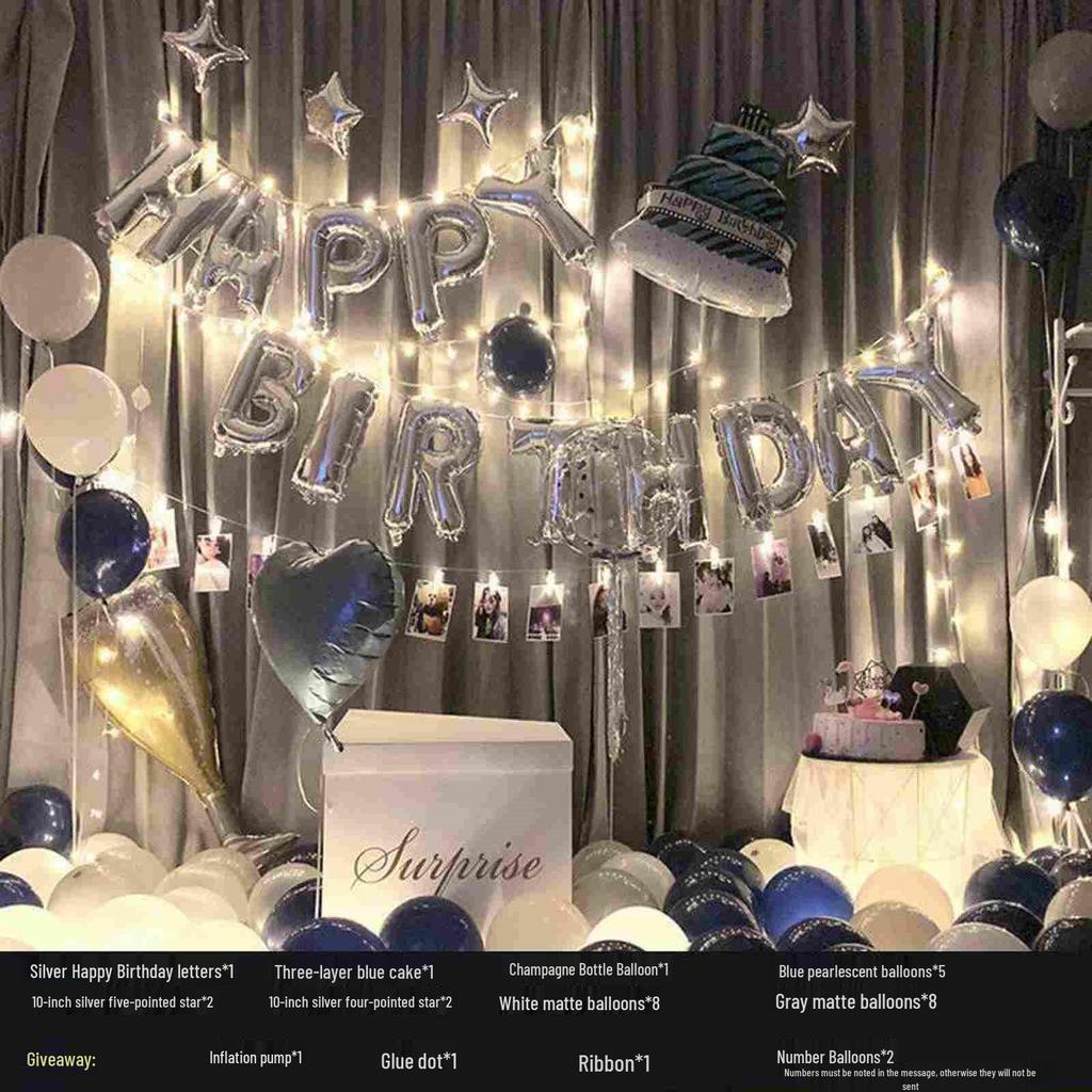 18th Birthday Party Decoration Set - Balloons & Backdrop for Boys and Girls