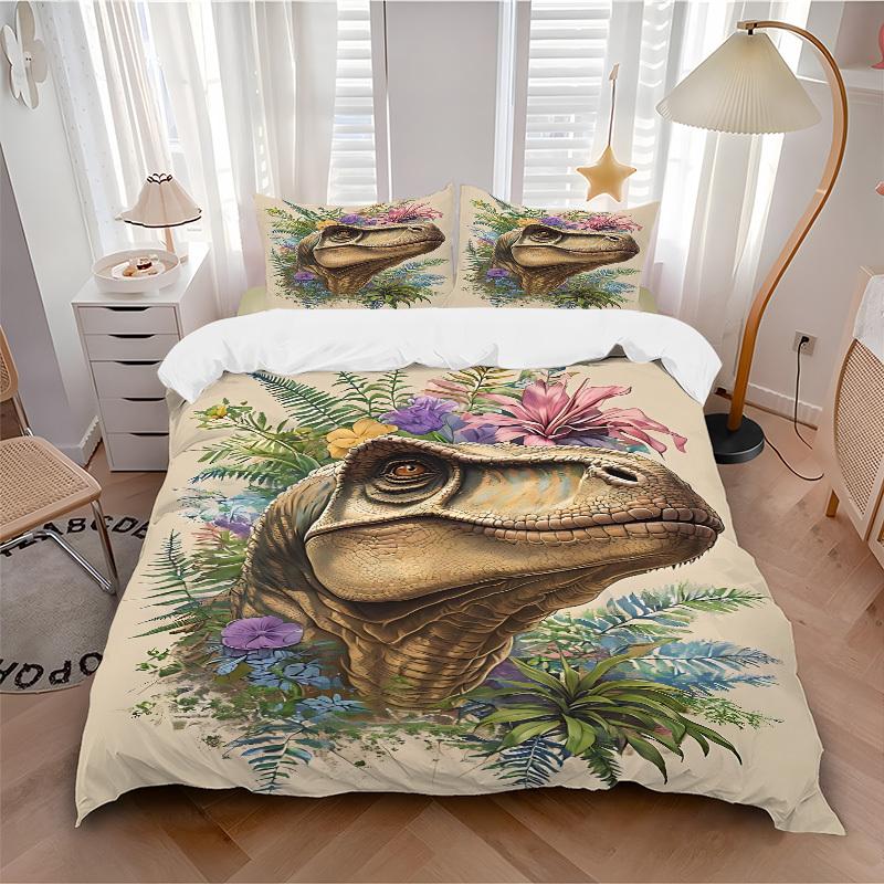 

3pcs bedding set Dragon Forest Includes 1 Comforter + 2 Pillowcases, Without Pillow Inserts, Soft Comfortable,a0909132 135x200cm