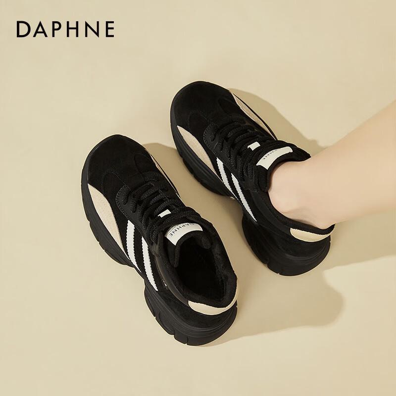 Daphne Women s Platform High-Top Dad Sneakers 39 чёрный