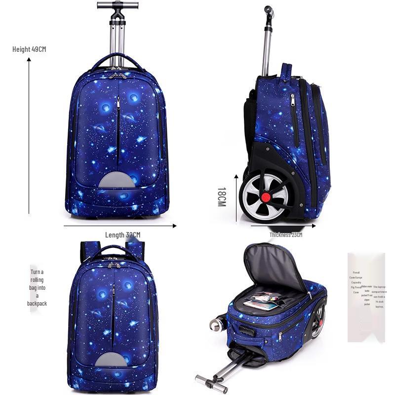 Youtuozhe Rolling Travel Backpack with Large Wheels