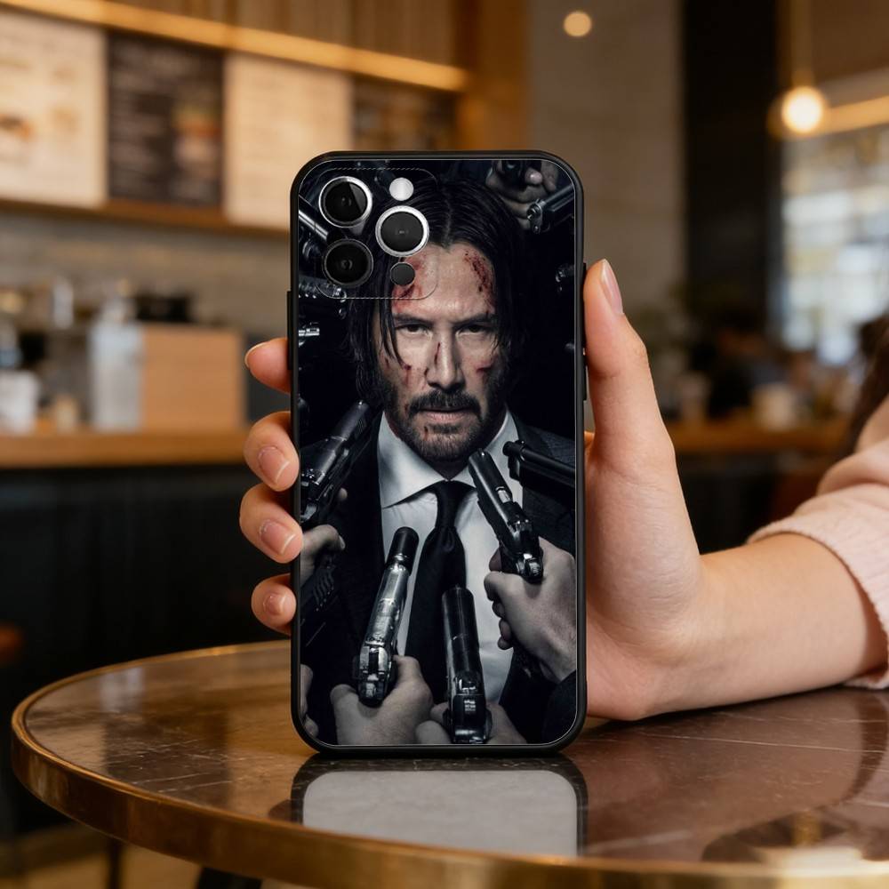 

Film J-John W-Wick B-Bab Phone Case For iPhone 17,16,15,14,13,12,11 Plus,Pro Max,Soft Silicone Black Cover iPhone16pro
