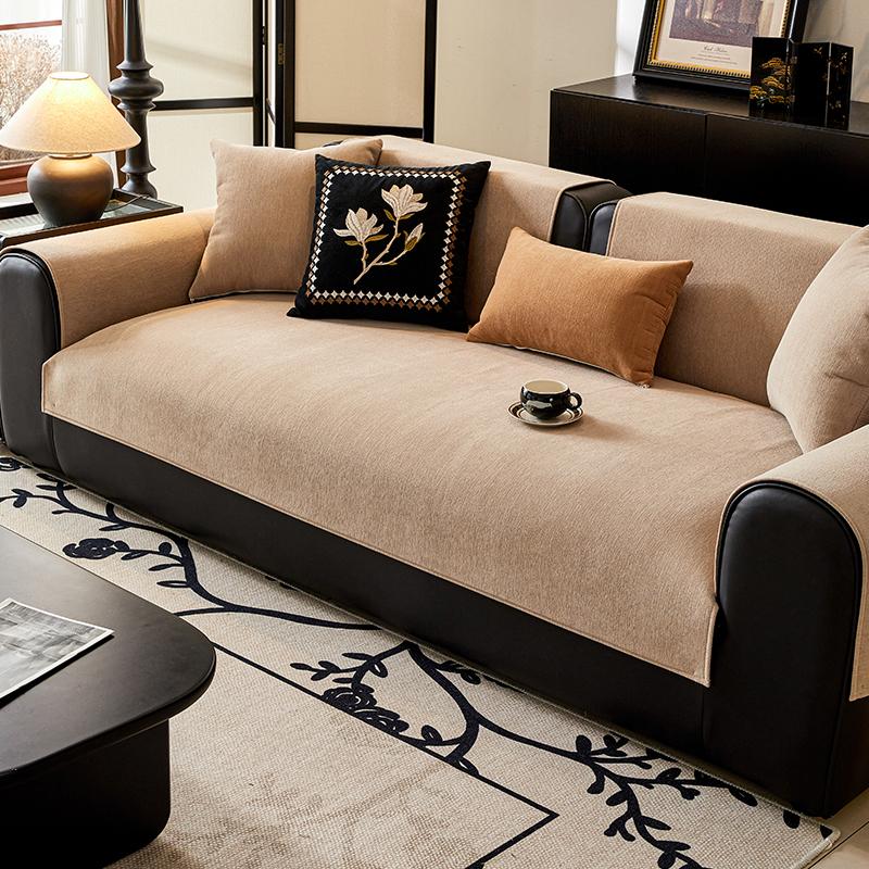 

Осенний домашний нескользящий однотонный диван-подушка для дивана Чехлы для дивана Коврик из шенилла Чехол для дивана 70X70cm 1pc