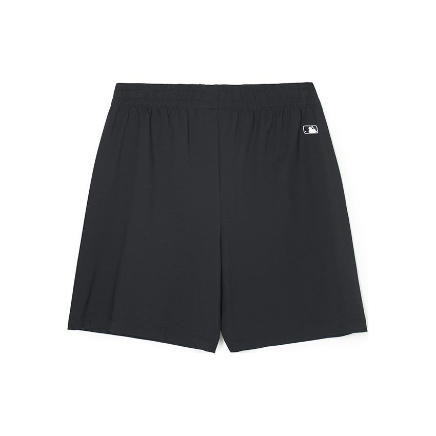 MLB New York Yankees Solid Color Wide Leg Elastic Waist Casual Shorts Unisex Shorts Black 3ASPB0943-50BKS