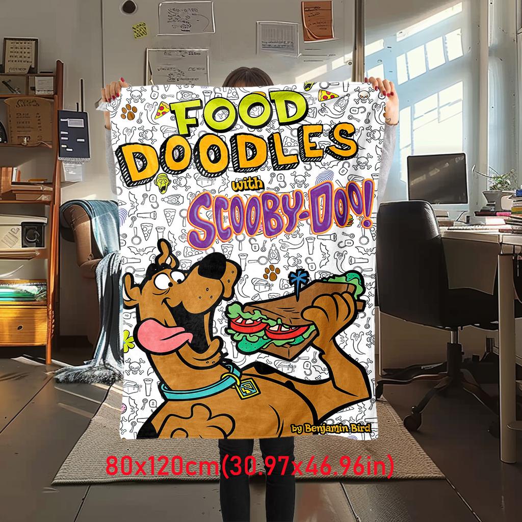 Halloween fantasy comedy adventure cartoon movie Scooby-Doo blanket soft home furnishing nap decoration four seasons warm Sherpa blanket U16