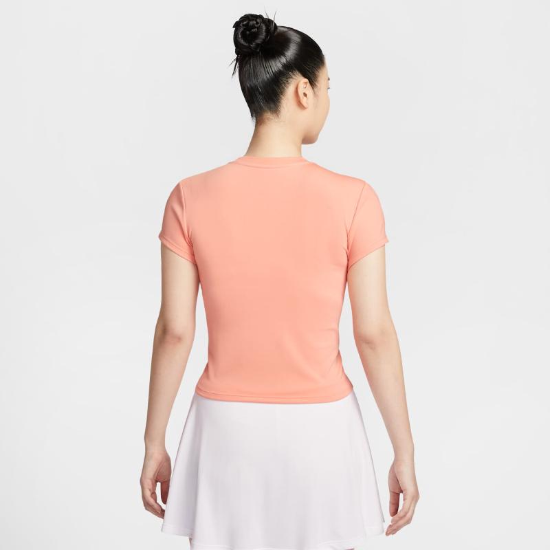 Nike Quick-Dry Slim Fit Sports Round Neck Short Sleeve T-Shirt Women Tops Pink HQ2995-844