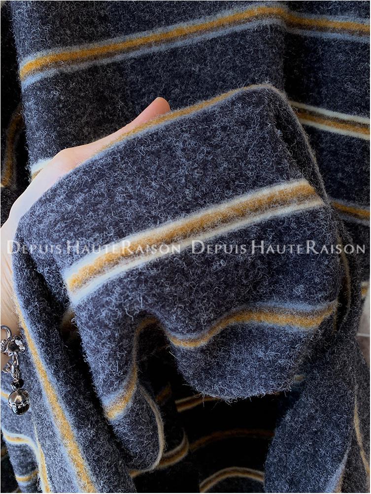 Plus Size Striped Long Sleeve Fluffy T-Shirt for Women - Cozy Winter Casual Wear