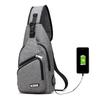 Versatile Crossbody Shoulder Bag For Men With External Usb Port And Front Pocket