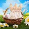 6/1Pcs Easter Bunny Linen Gift Bags Rabbit Carrot Sweet Candy Snack Bags with Drawstring for Easter Party Decoration Kids Favors