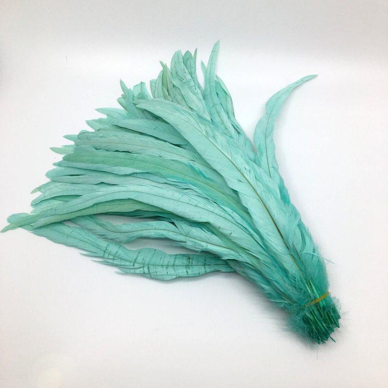 Natural  50pcs Rooster Tail Feather  Plumes 25-45CM 10-18inch Beige DIY Dyed Cock Tail Clothing Accessories Jewelry Performance
