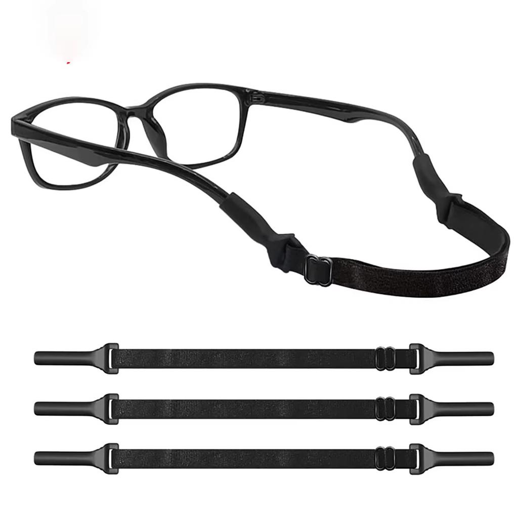 2 Stück Brillenkette Verstellbare Größe Elastisches Seil Brillenband Sport Rutschfest und Anti-Fall Fixierer Brillenkordel
