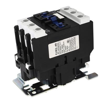 AC Contactor DIN Rail Mount 3 Pole Low Voltage Electric Contactor 110V Coil 40A for Power Distribution